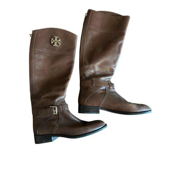 Tory Burch Adeline Riding Boots women's size 8.5 - Picture 1 of 6
